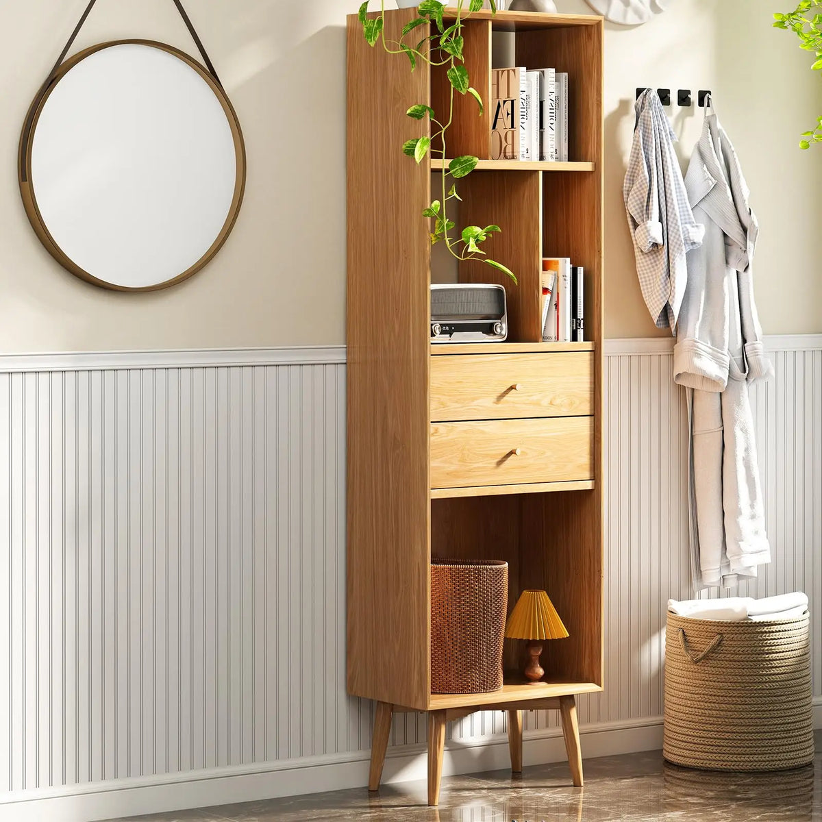 Paintable Fluted Wainscoting Wall Panel Kit for Decorative Accent Walls