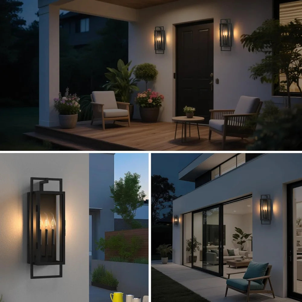 Dusk To Dawn Outdoor Wall Sconce With Seeded Glass Shade
