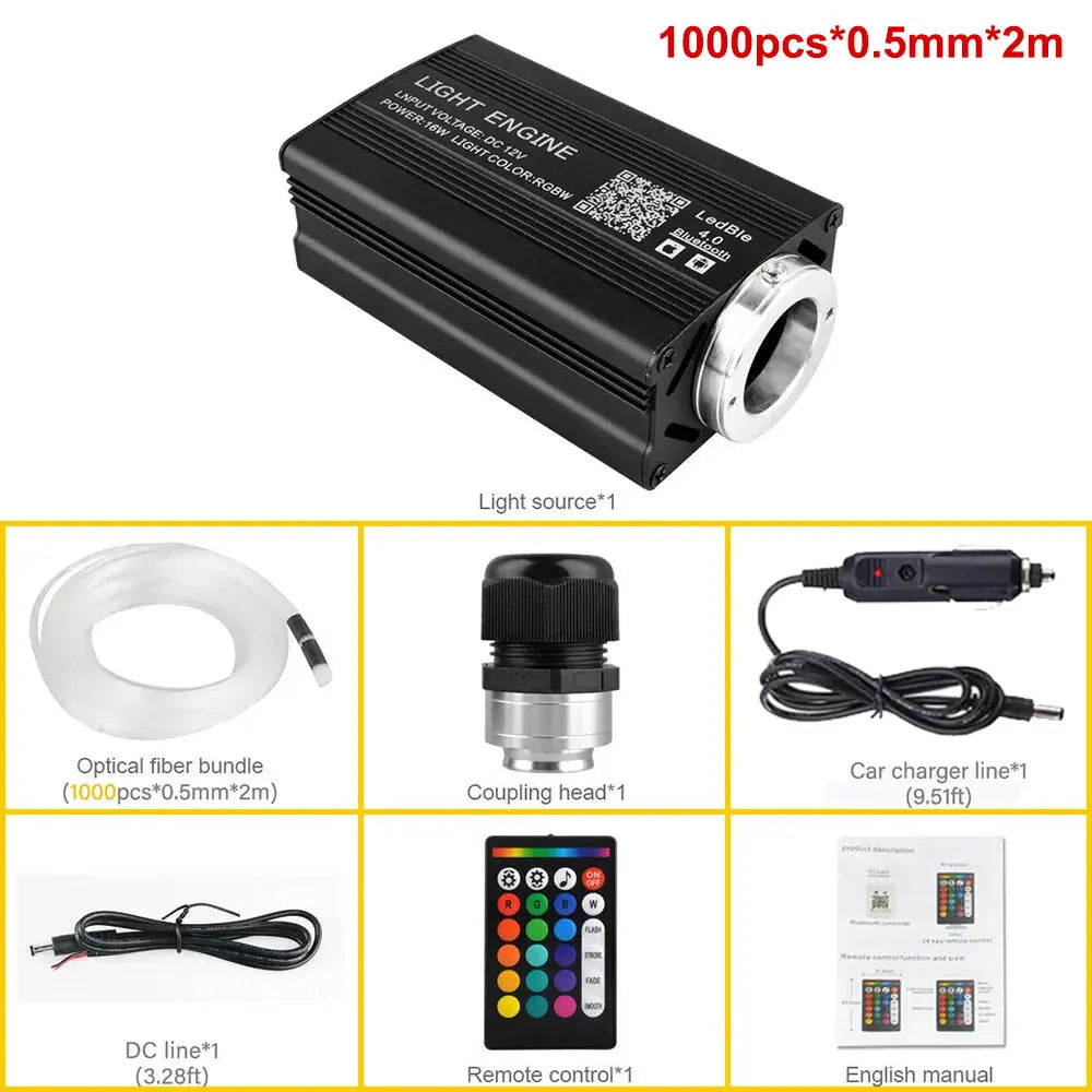BRIVULGENT RGBW Fiber Optic Star Ceiling Light With App Control