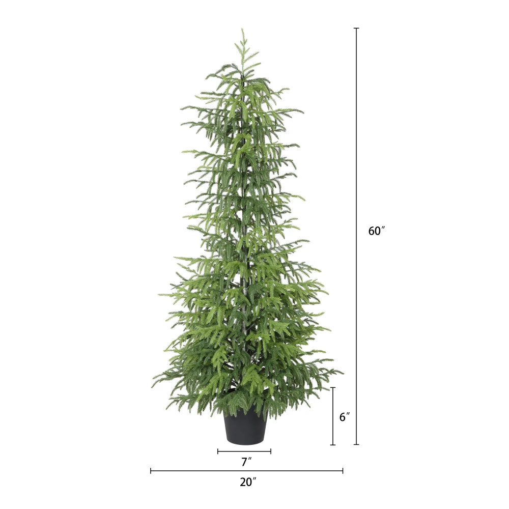 Artificial Real Touch Norfolk Pine Tree Potted Christmas Decor