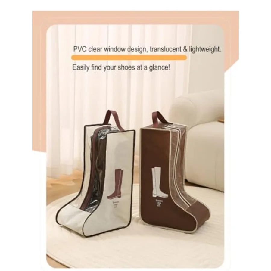 Portable Boot Storage Bags With Clear Window Waterproof Organizer