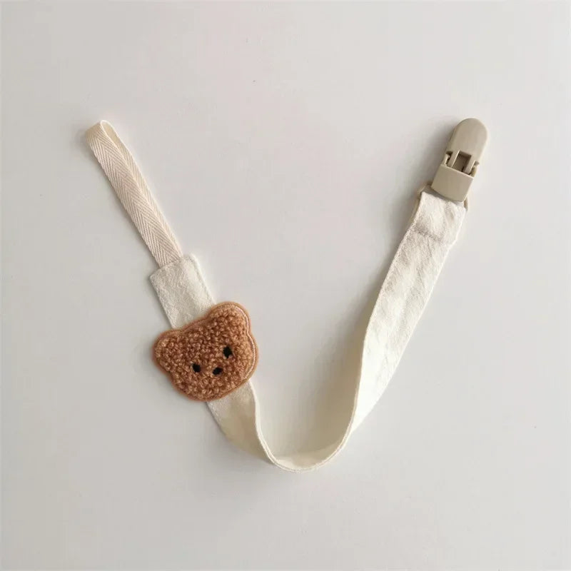 Cute Bear Baby Pacifier Clip Chain and Teething Holder