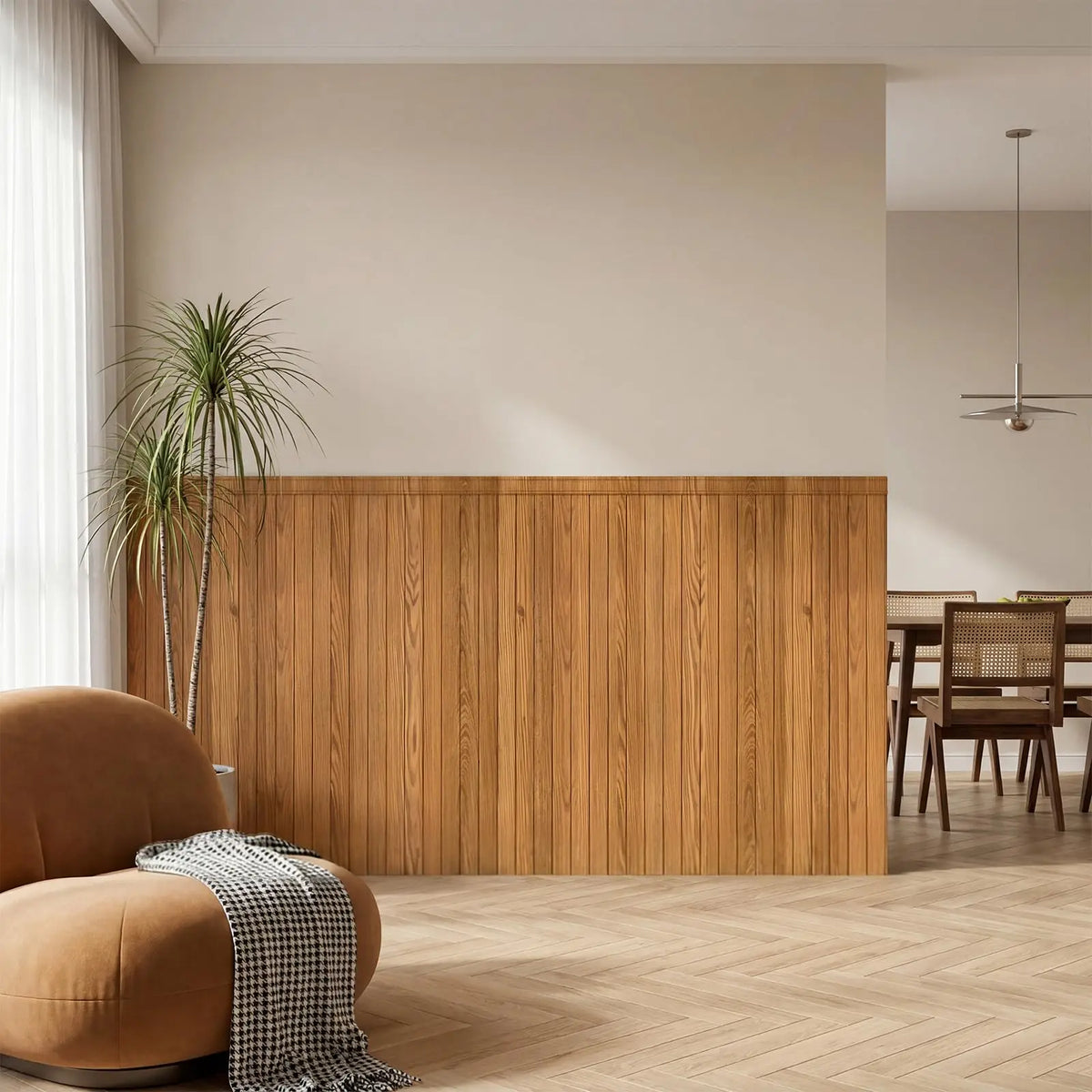 Paintable Fluted Wainscoting Wall Panel Kit for Decorative Accent Walls