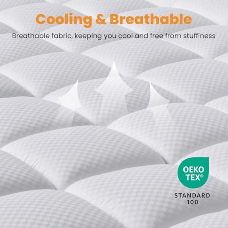 Cooling Breathable Quilted Waterproof Fitted Mattress Protector