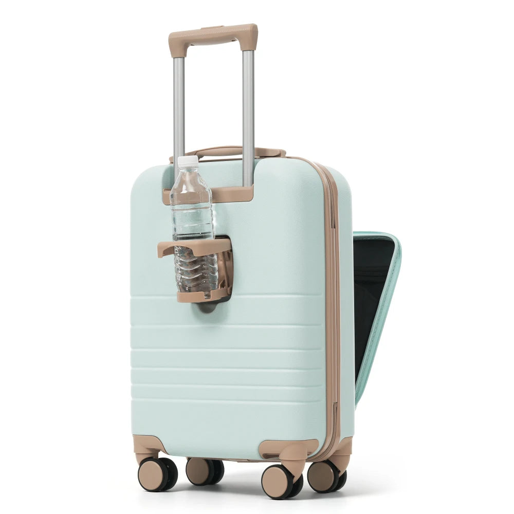Expandable Carry On Luggage Travel Bag Set With USB Port