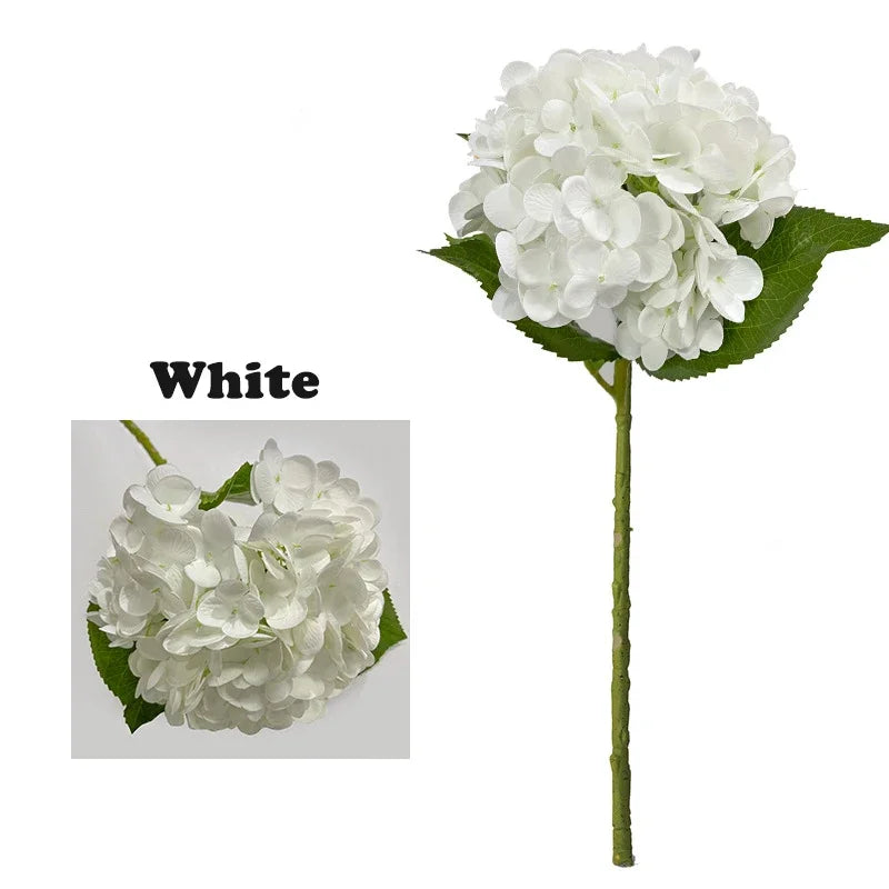 Real Touch Hydrangea Artificial Flowers 3D Printing Latex Large Hydrangea for Home Decoration Bridal Bouquet Wedding