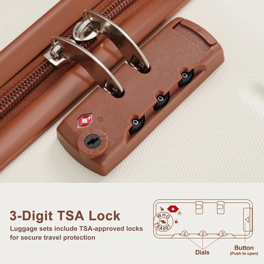 Hardside Luggage Set With TSA Lock And Travel Duffel
