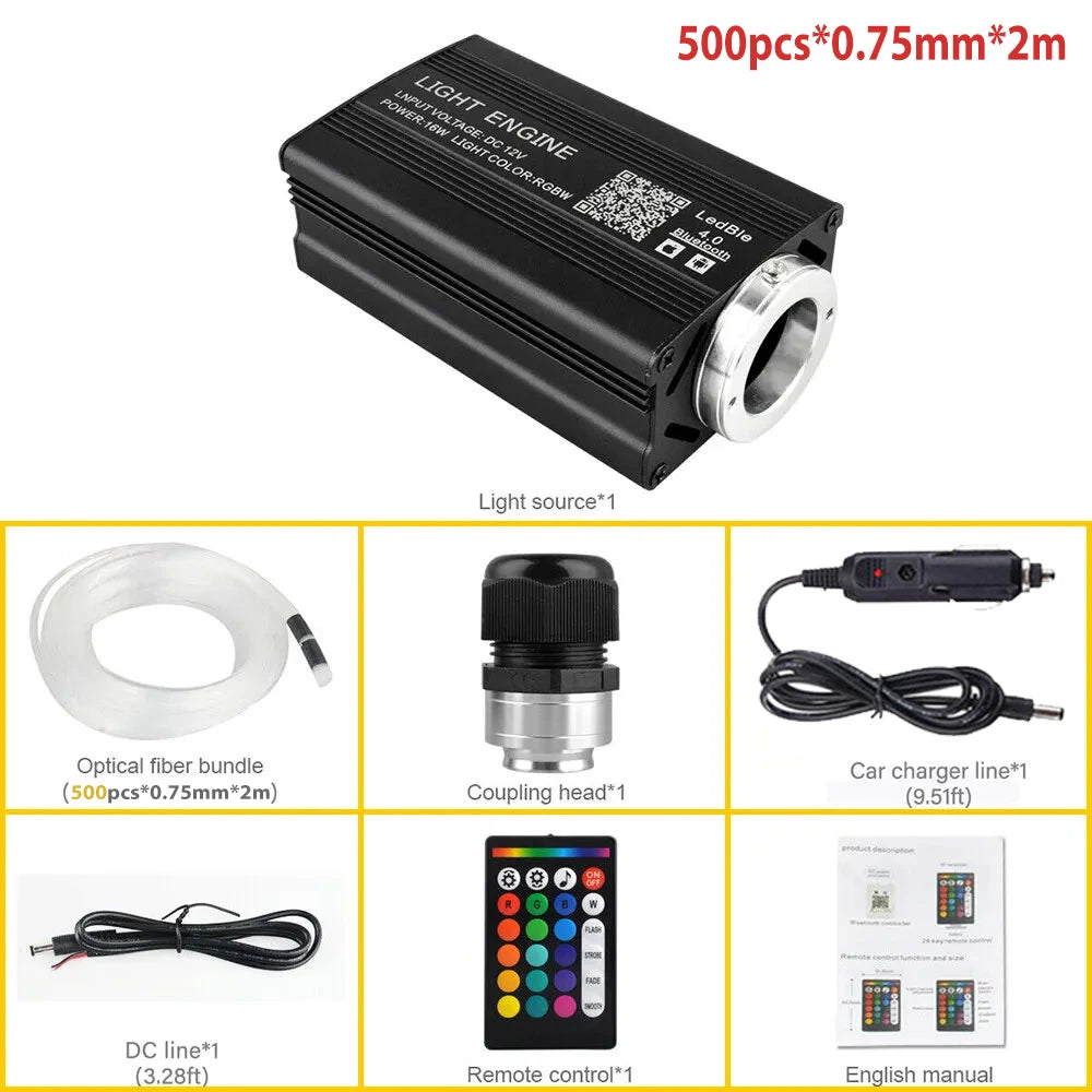 BRIVULGENT RGBW Fiber Optic Star Ceiling Light With App Control
