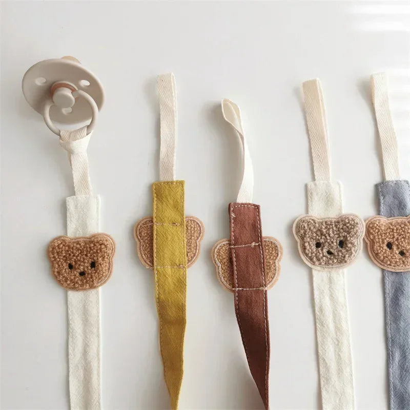 Cute Bear Baby Pacifier Clip Chain and Teething Holder