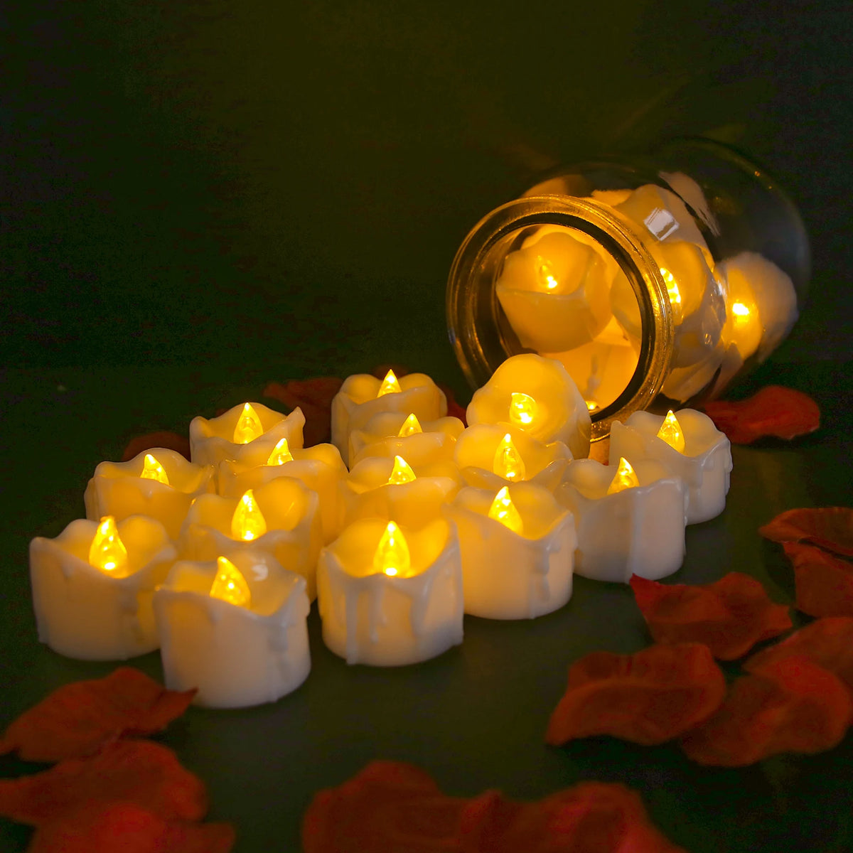 Realistic Flickering Flameless LED Votive Candles for Home Decor