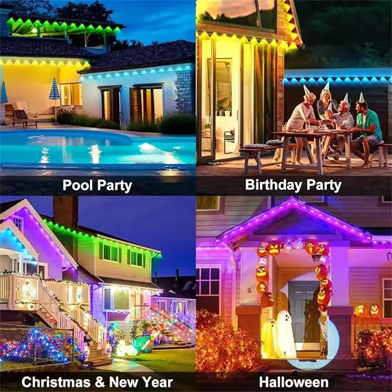 Smart Permanent Waterproof Outdoor Lights With App And Remote Control