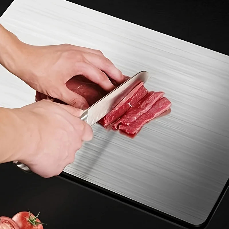 3-Piece Premium Stainless Steel Cutting Board Set Durable Easy-Clean Space-Saving Rustproof BPA-Free