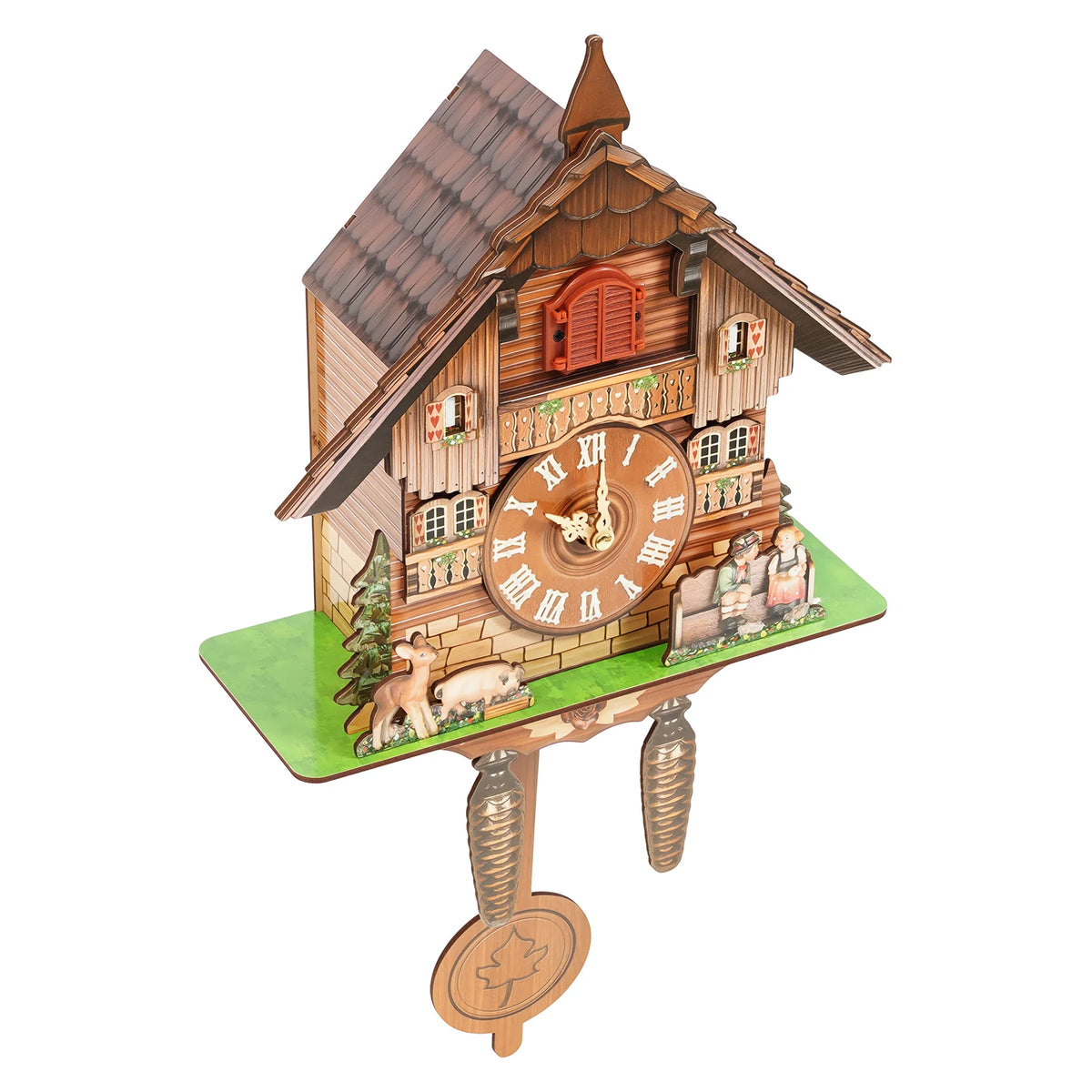 Decorative Wooden Wall Mount Analog Chime Cuckoo Clock