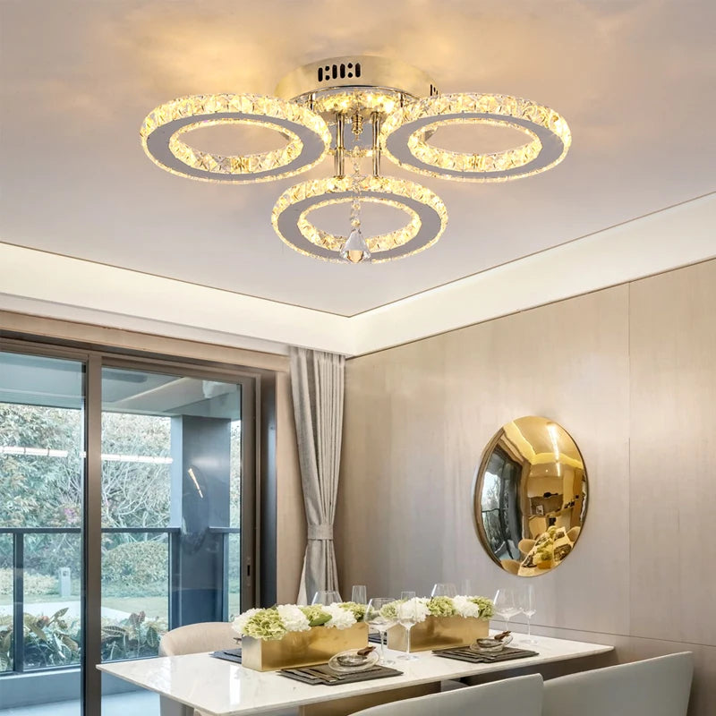 Vetrulus Modern Crystal LED Ceiling Chandelier Pendant Light Fixture