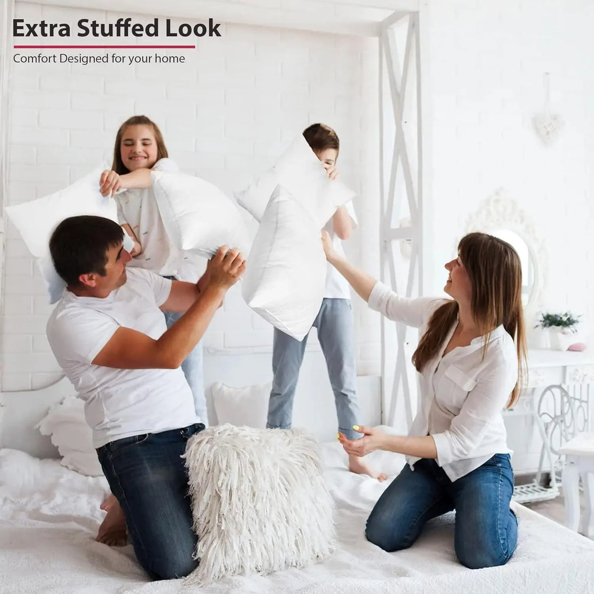 LDC Lux Decor Collection Soft Supportive Throw Pillow Inserts