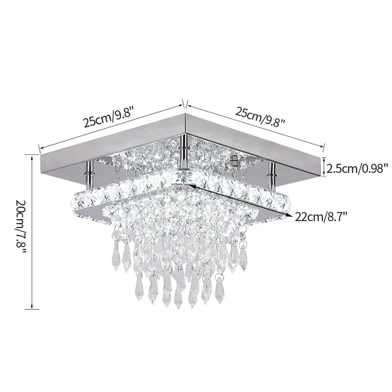 Vetrulus Modern Crystal LED Ceiling Chandelier Pendant Light Fixture