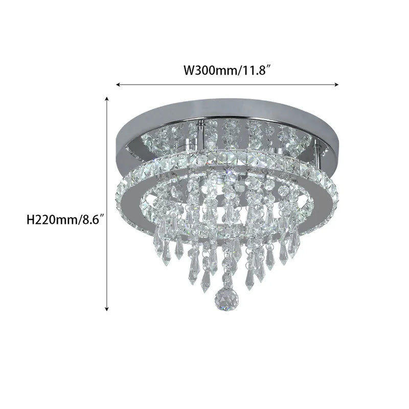 Vetrulus Modern Crystal LED Ceiling Chandelier Pendant Light Fixture