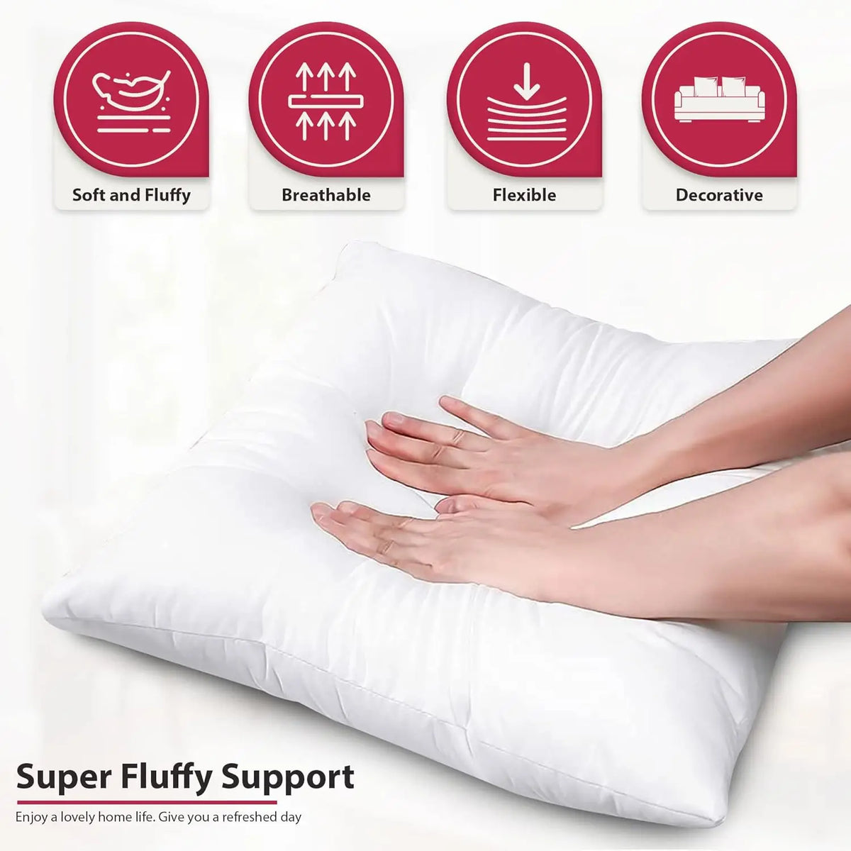 LDC Lux Decor Collection Soft Supportive Throw Pillow Inserts
