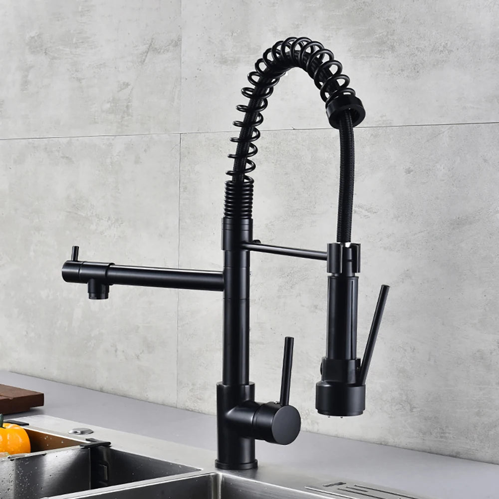 DQOK Stainless Steel Pull Down Kitchen Sink Faucet