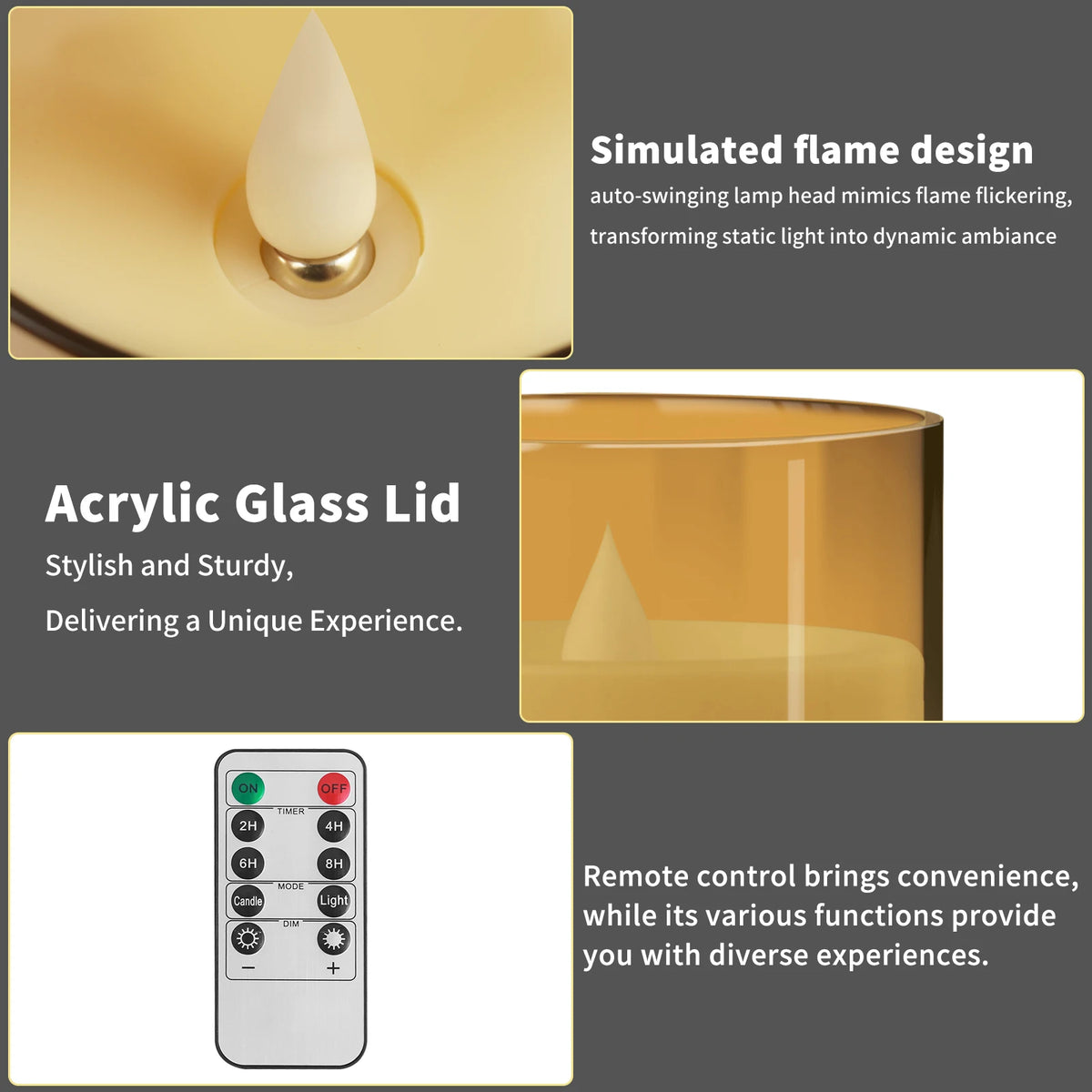 Flickering Flameless LED Candles with Timer Remote for Home Decor