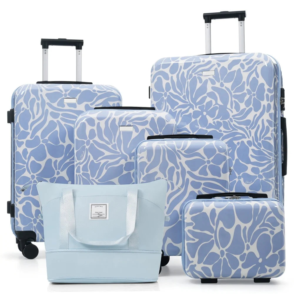 Five Piece Hardside Luggage Set With TSA Lock And Spinner Wheels