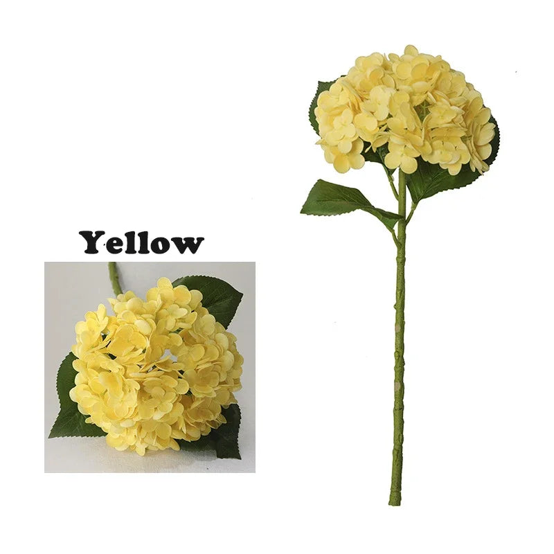 Real Touch Hydrangea Artificial Flowers 3D Printing Latex Large Hydrangea for Home Decoration Bridal Bouquet Wedding