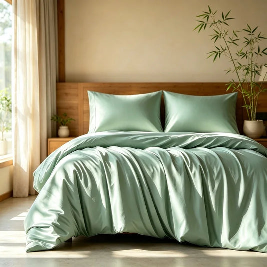 Bamboo Viscose Duvet Cover Set Cooling Breathable Bedding