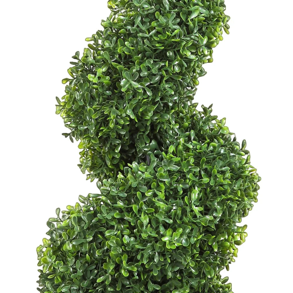 Artificial Boxwood Spiral Topiary Plants With Replacement Leaves