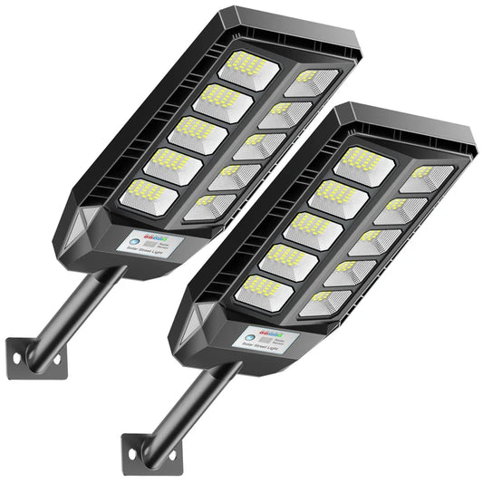 Solar Powered Outdoor Street Light With Motion Sensor and Remote Control
