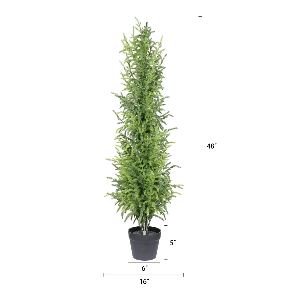 Artificial Real Touch Pine Tree In Decorative Pot Set