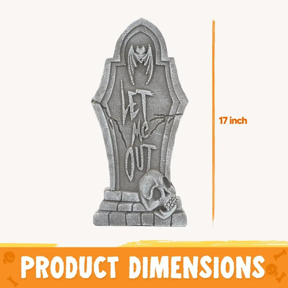 Halloween Outdoor Tombstone Decorations With Metal Stakes Cemetery Yard Decor