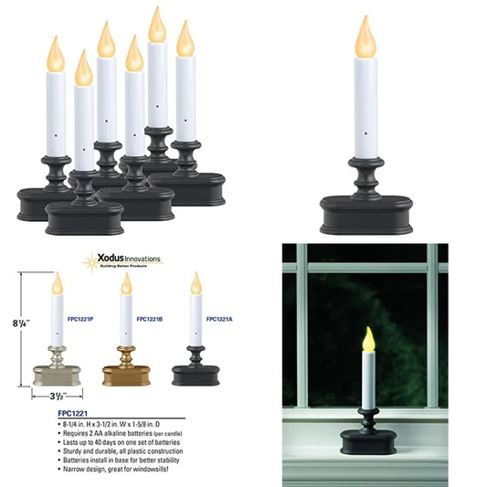 Battery Operated Led Dusk To Dawn Window Candle Set