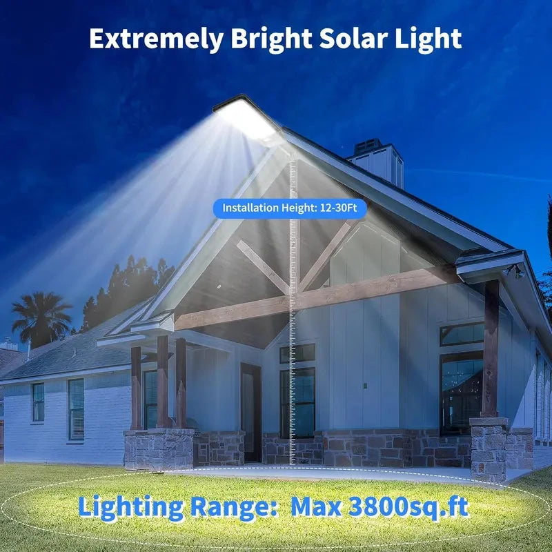 Solar Motion Sensor Security Light With Dusk To Dawn Lighting