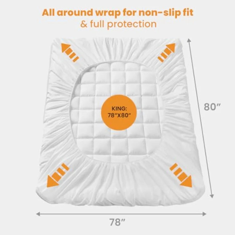 Cooling Breathable Quilted Waterproof Fitted Mattress Protector