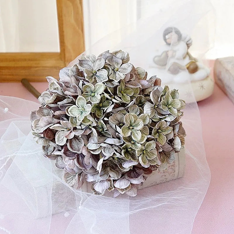 48cm Artificial European Retro Flower Hydrangea Branch DIY Wedding Bouquet Room Home Table Decoration Floral Photography Props