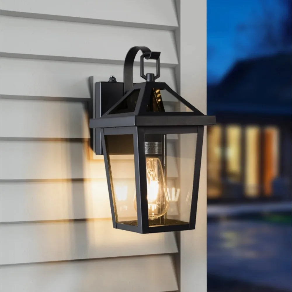 Dusk to Dawn Waterproof Outdoor Wall Light With Tempered Glass