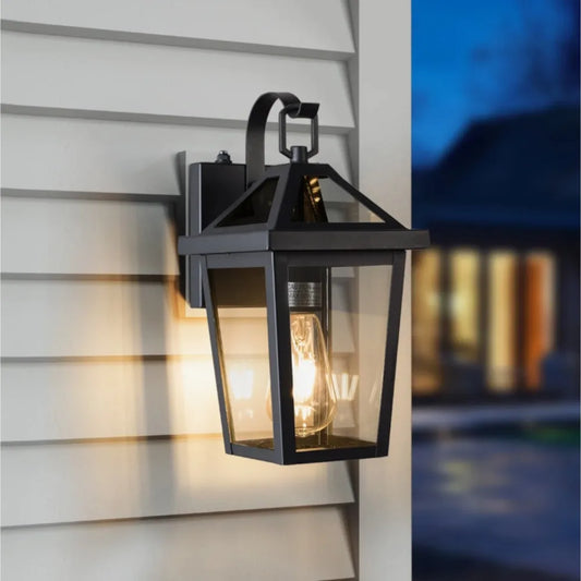 Dusk to Dawn Waterproof Outdoor Wall Light With Tempered Glass