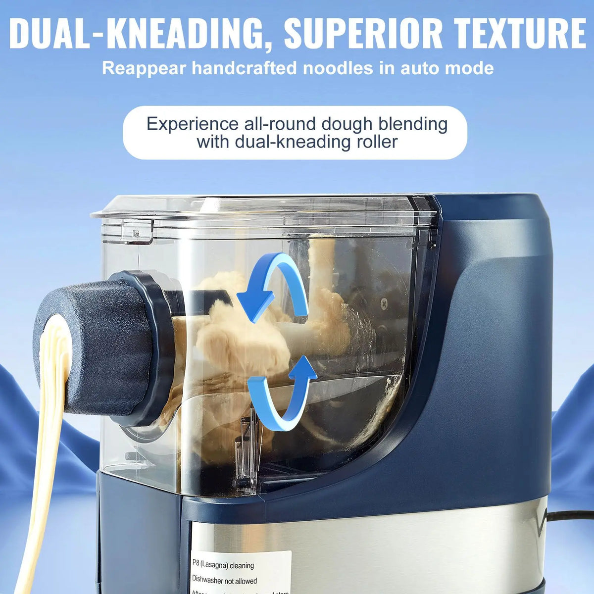 Automatic Electric Pasta Maker With 8 Noodle Shapes