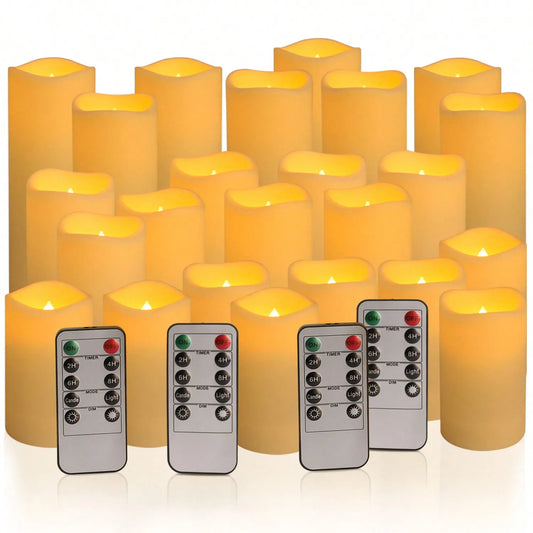 Flameless Electronic Candle Lamp With Remote Control And Timer