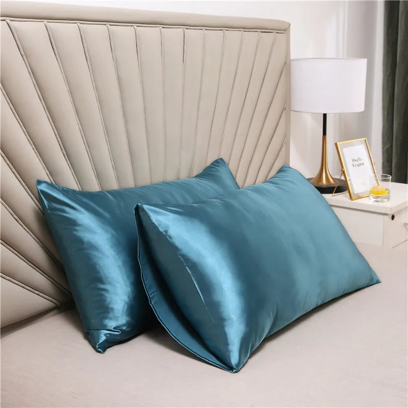 100% Silk Pillowcase Pillow Cover Silky Satin Hair Beauty Pillowcase Comfortable Pillow Case Home Decor Pillow Covers.