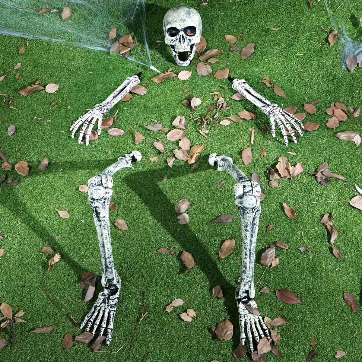 Halloween Skeleton Yard Stakes Outdoor Graveyard Decorations Set