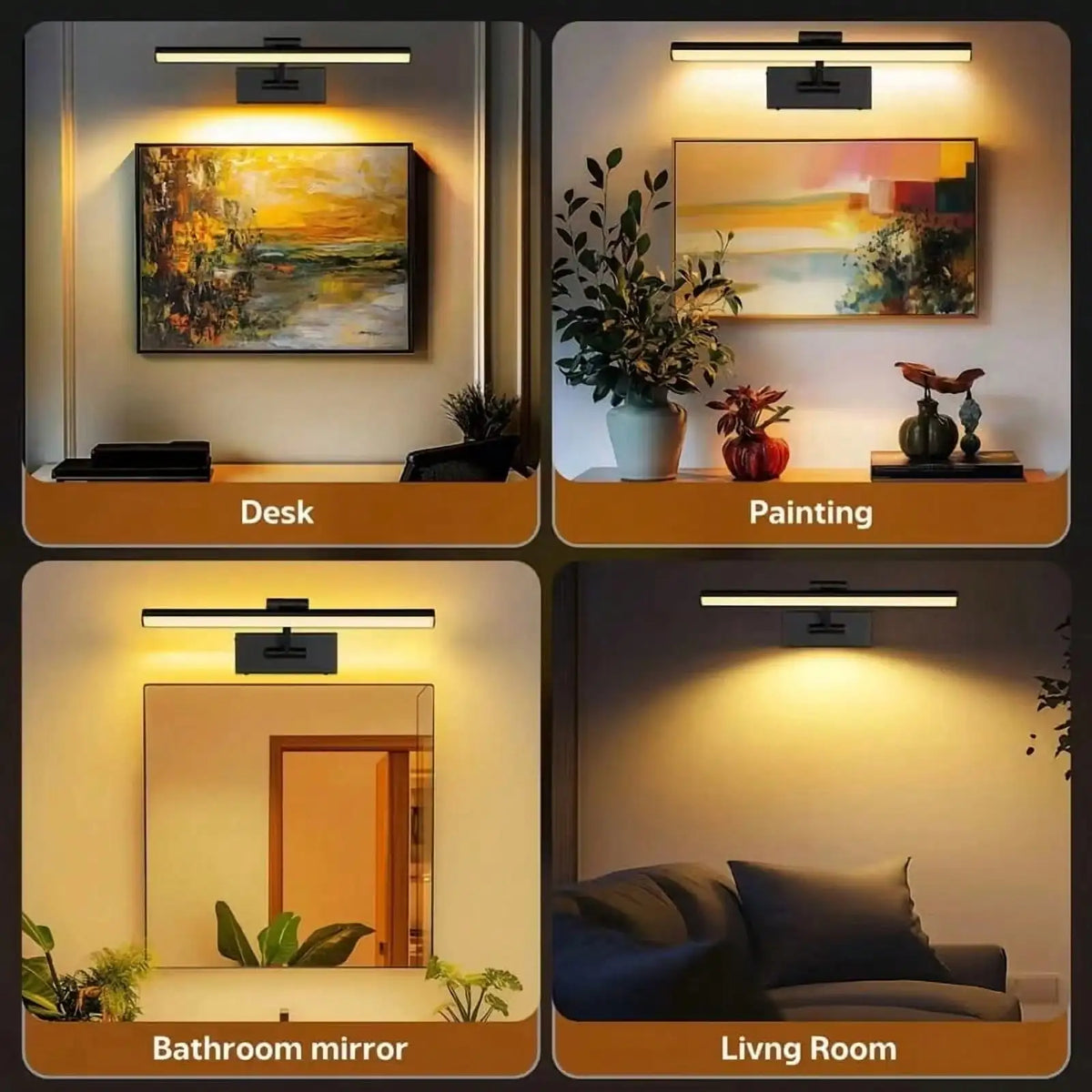 Rechargeable Magnetic LED Picture Light With Remote For Art Displays
