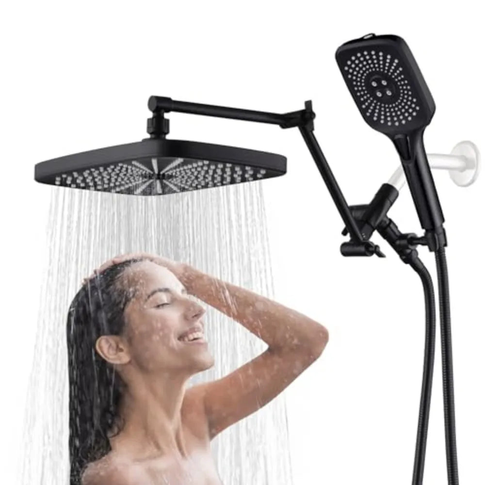 Dual Showerhead And Handheld Combo With Four Spray Modes