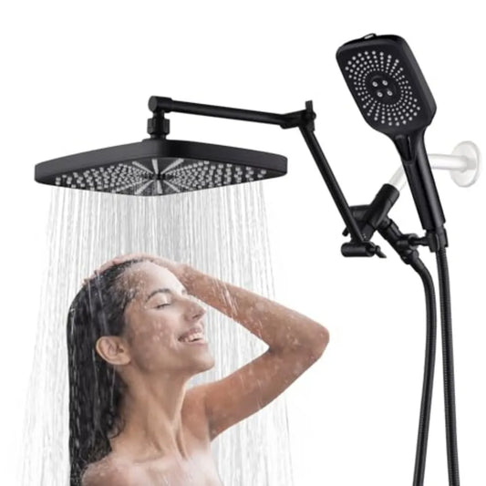 Dual Showerhead And Handheld Combo With Four Spray Modes