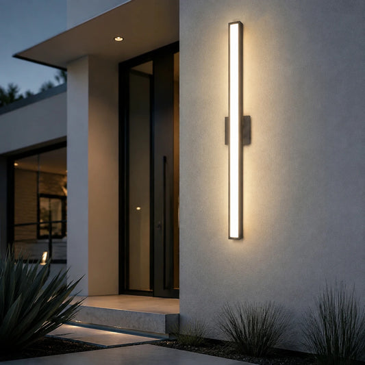 Dimmable LED Outdoor Wall Light With Crystal Glass Diffuser