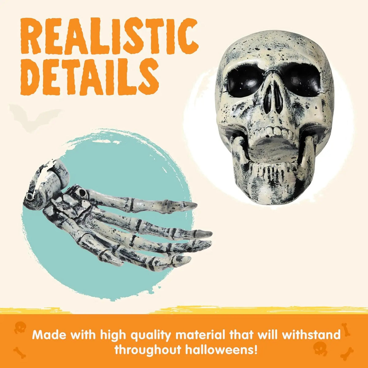 Halloween Skeleton Yard Stakes Outdoor Graveyard Decorations Set