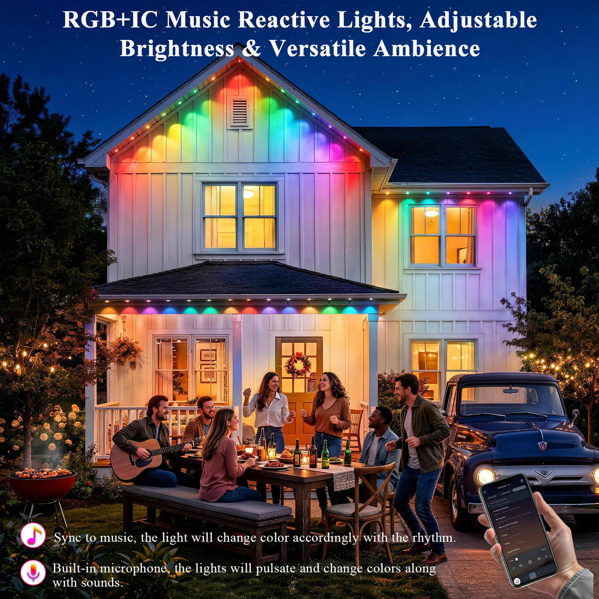AILBTON Waterproof Permanent Outdoor Lights with App and Music Sync