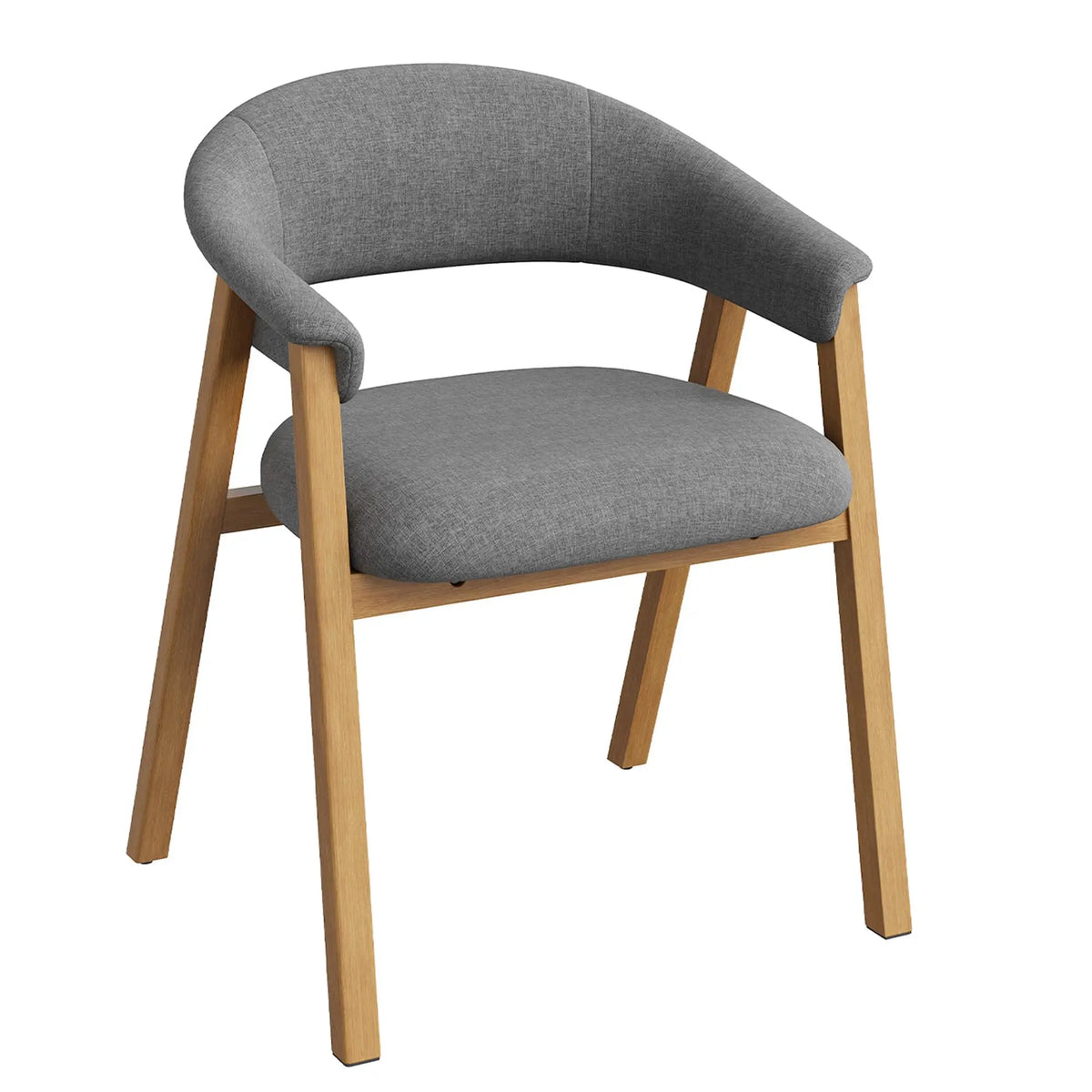 HiMISS Modern Barrel Dining Chairs With Arms And Wood Legs