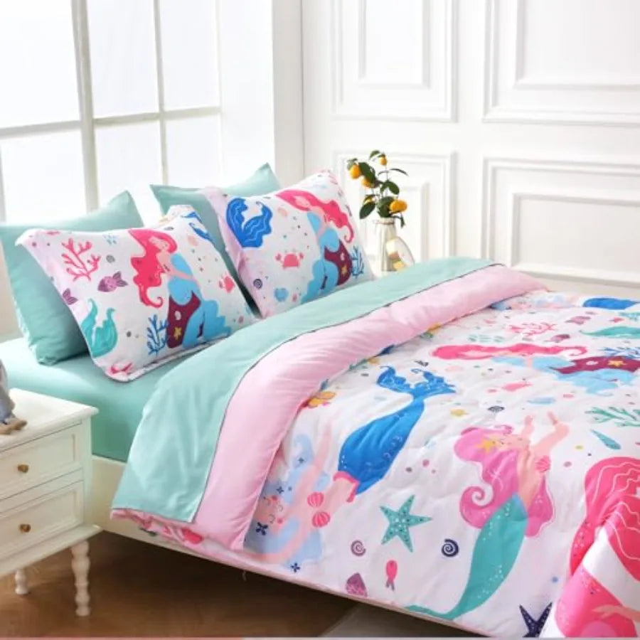 Cute Alpaca Cactus Tropical Plant Bedding Set for Kids