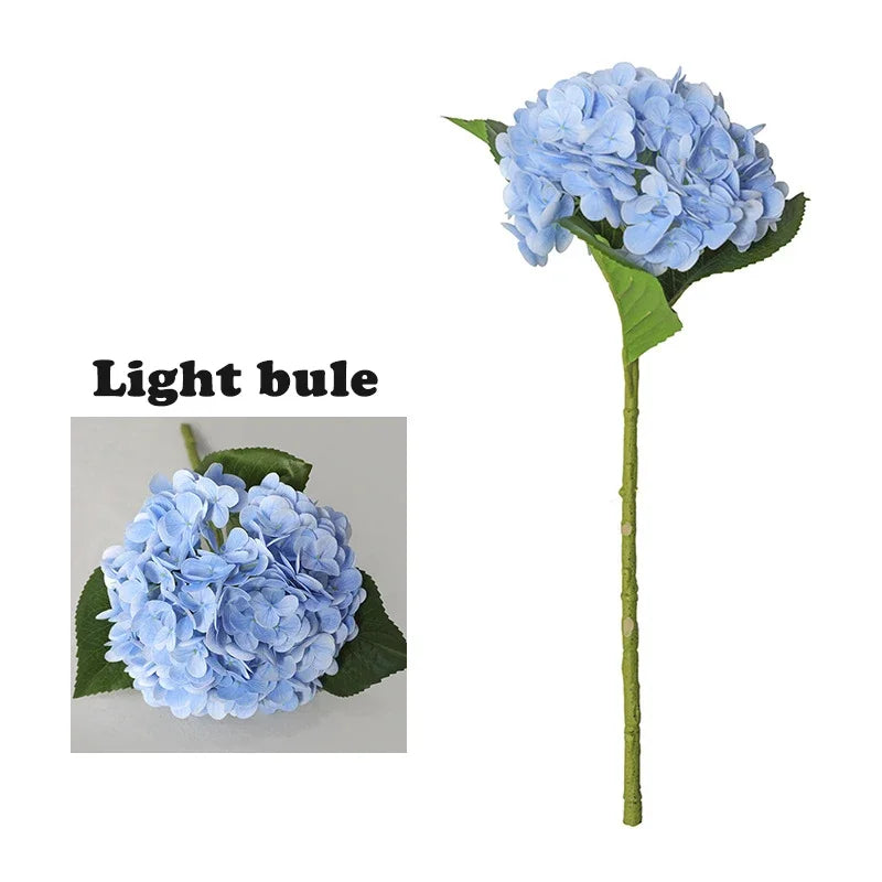 Real Touch Hydrangea Artificial Flowers 3D Printing Latex Large Hydrangea for Home Decoration Bridal Bouquet Wedding